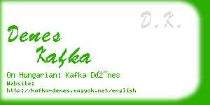 denes kafka business card